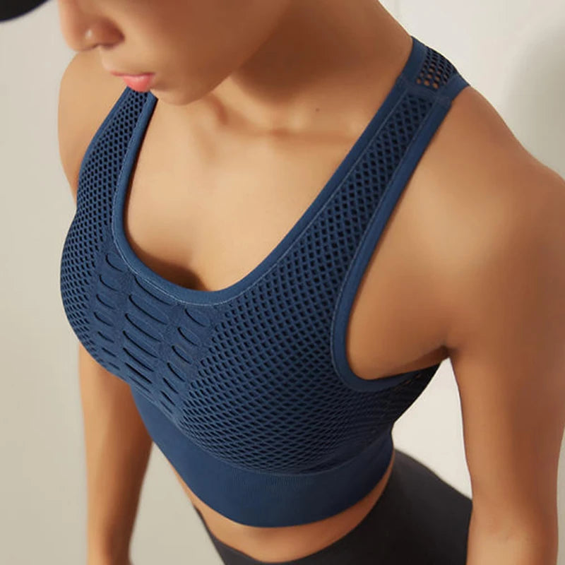 Hot Fitness Women's T-shirts Workout Sports Bra