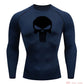 T-shirt Men's Running Long Compression Shirt skull Gym bodybuilding