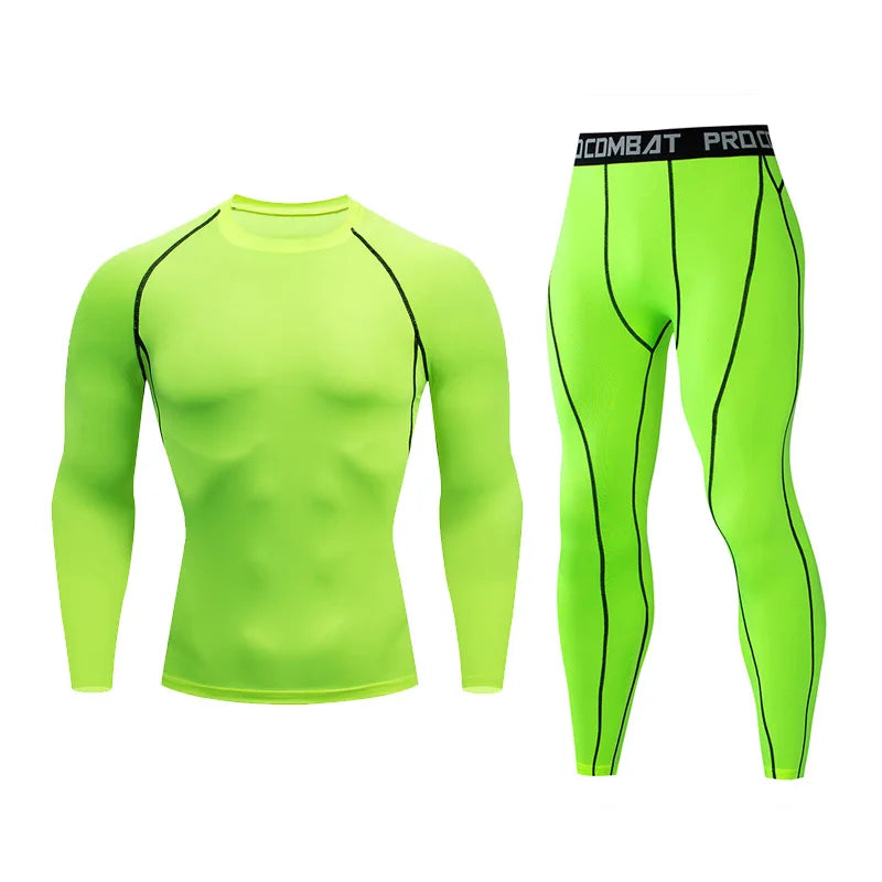 2pcs Men's Compression Sportswear Suit GYM