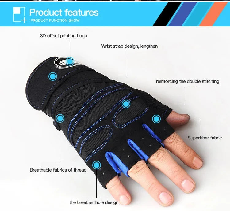 Gym Gloves for Men Women Fitness Weight Lifting Wristband Gloves