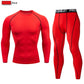2pcs Men Compression Sportswear Suit Elastic Training Sports Yoga Sets Workout Jogging Fitness Clothing Tracksuit Pants Sporting