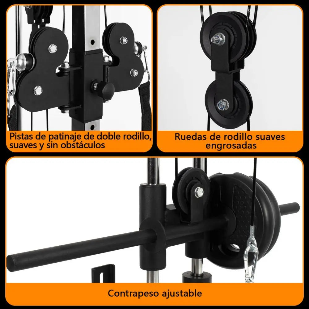 Adjustable Pulley System Single Cable Crossover Machine With Weight Stack