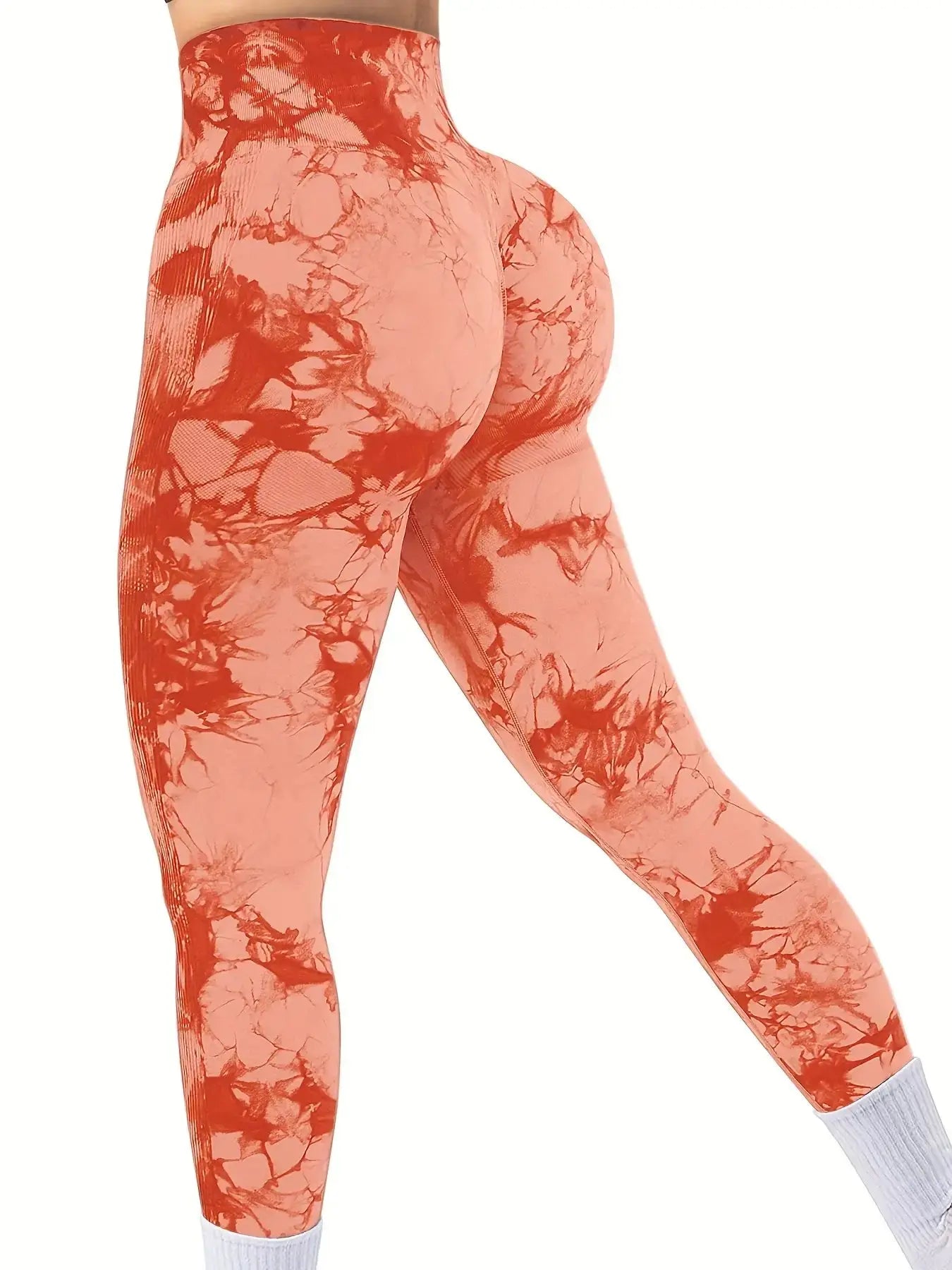 Women's Tie-Dye Seamless Peach Butt High Waist Butt Pants