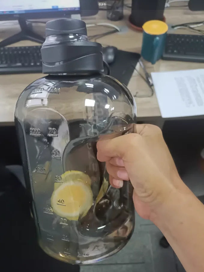 Large Capacity 2 Liter Water Bottle Sports Gym Water Kettle Camping Travel BPA Free Drinking Bottles  Portable Plastic Space Cup