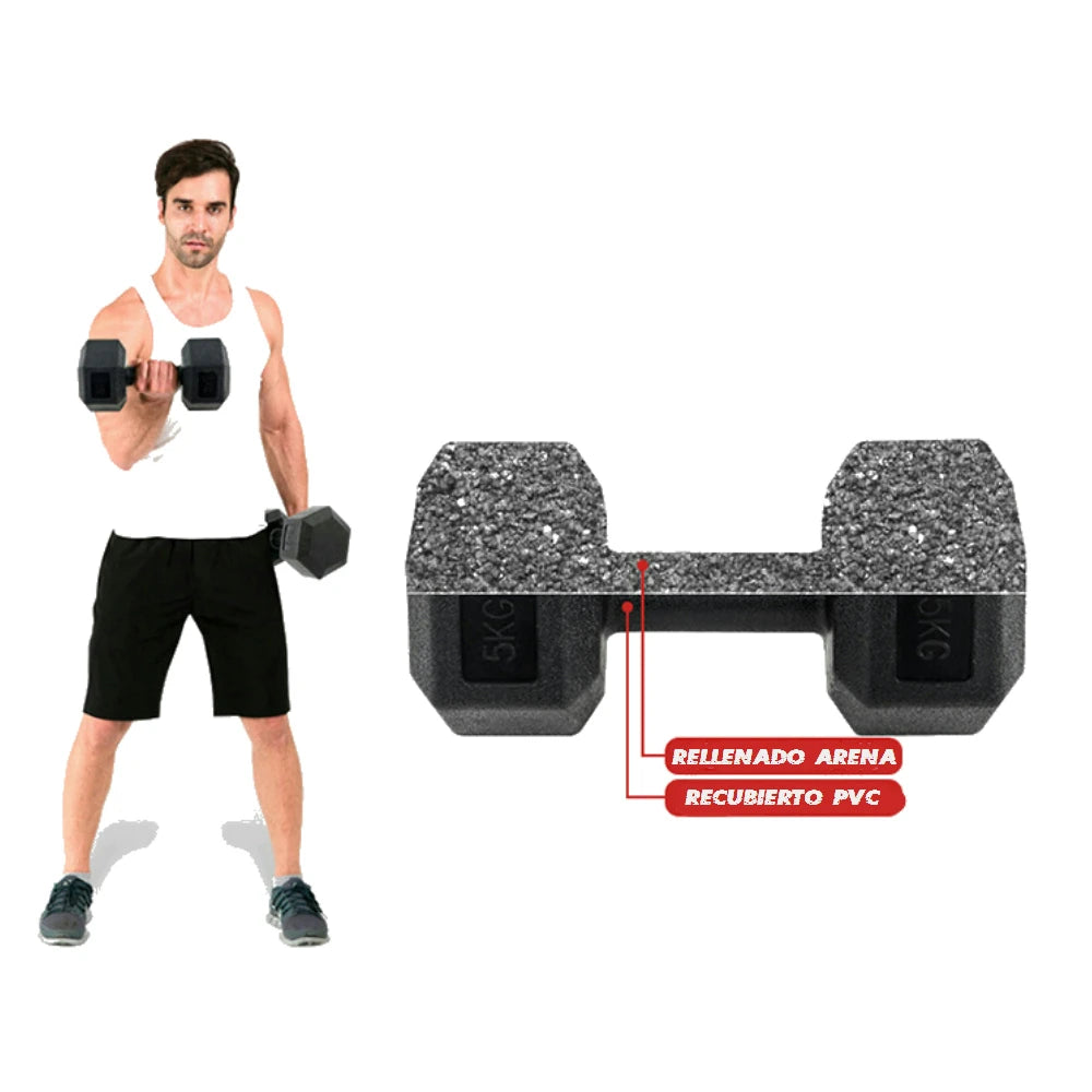 Hex dumbbells 2 pcs, 2KG 5KG 7.5KG 10KG