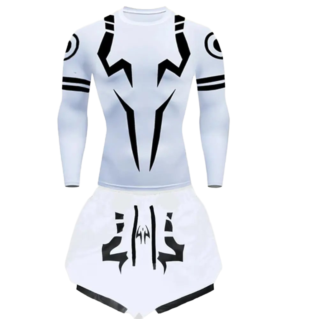 Men's 2-in-1 Compression Shirt & Double-Deck Shorts Set