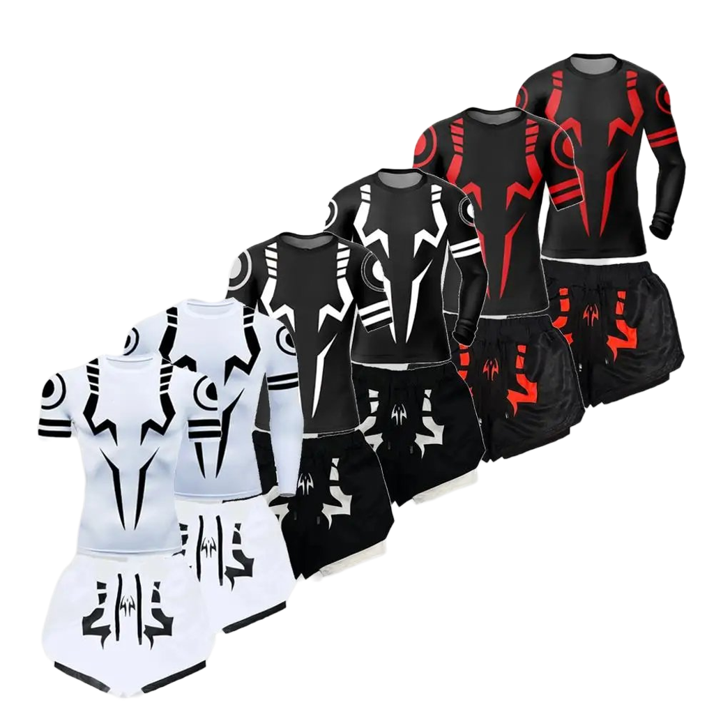 Men's 2-in-1 Compression Shirt & Double-Deck Shorts Set