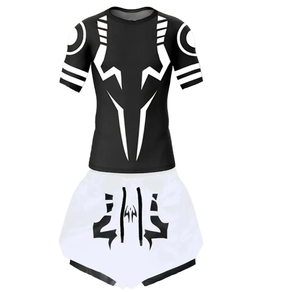 Men's 2-in-1 Compression Shirt & Double-Deck Shorts Set
