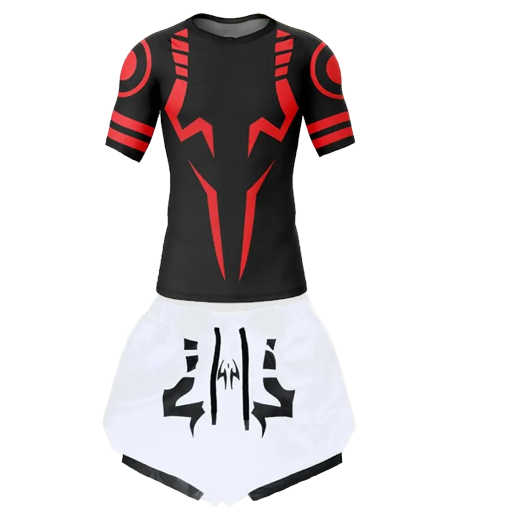 Men's 2-in-1 Compression Shirt & Double-Deck Shorts Set