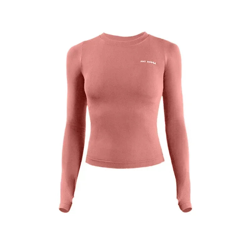 Slim-fit long sleeve yoga shirt