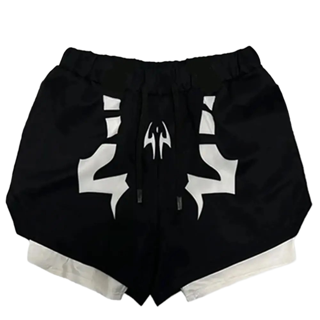 Men's 2-in-1 Compression Shirt & Double-Deck Shorts Set
